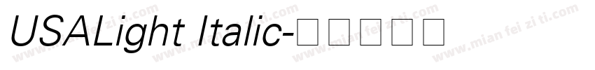 USALight Italic字体转换
